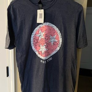 District Heathered Navy Tri-Star Tee